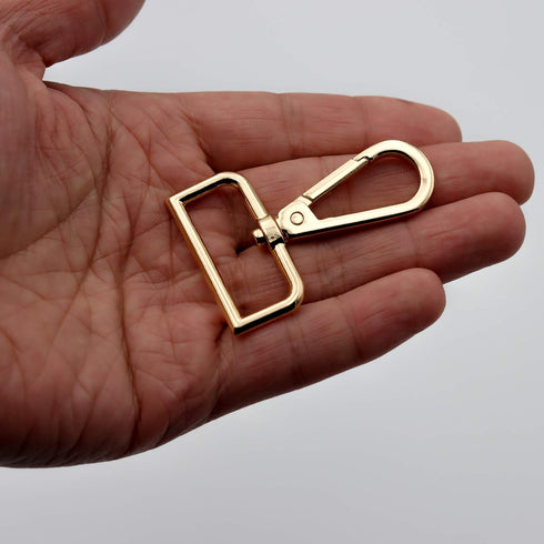 12 Pcs D Ring Swivel Lobster Claw Clasp, Push Gate Snap Hooks Trigger Clips(Gold, 1 1/4 inch)...