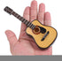 Wooden Miniature Guitar with Stand and Case, 5.9in Black Miniature Guitar Mini Guitar Model Guitar Figurine Mini Guitar Toy Birthday Gift Home Dec...