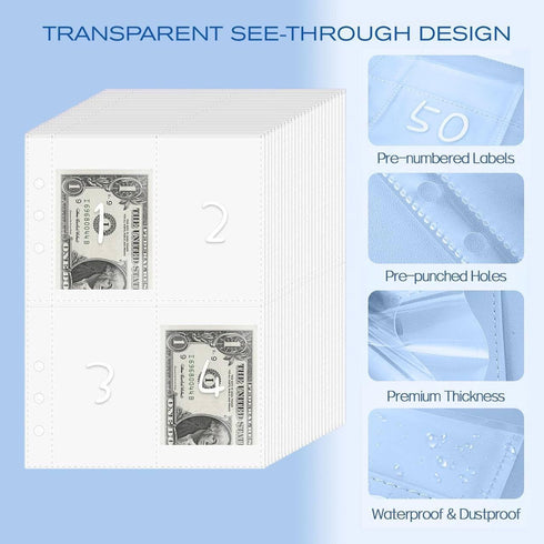 100 Envelopes Money Saving Challenge Book with Upgraded Combination Lock, Savings Challenges Book with Cash Envelopes That is Easy, Fun and Safe W...