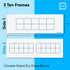 SCRIBBLEDO Dry Erase Ten Frame Board - 4" x 12" Double Sided Dry Erase Boards for Kids to Visualize and Practice Base 10 Number Concepts - Math Pr...