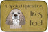 Caroline's Treasures BB1464DDM Cocker Spaniel Spoiled Dog Lives Here Dish Drying Mat Absorbent Dish Drying Mat Pad for Kitchen Counter Dish Draine...