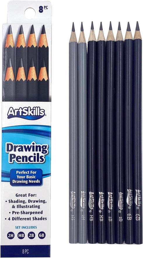 ArtSkills Sketch Pencils for Drawing, Graphite Art Pencil Set for Sketching & Shading, 8pc...