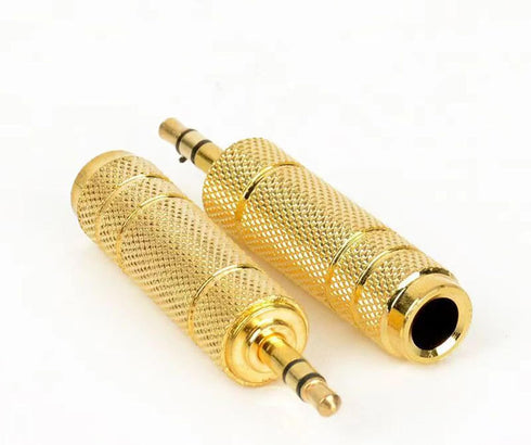 2 Pack Audio Adapter 1/8'' M to 1/4'' F Stereo Audio Jack Adapter?3.5mm to 6.35mm Stereo Headphone Connector for Speaker Headphone Aux Cable Guita...
