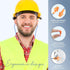 Ear Plug Headphones for Work, Work Safety Earbuds | Noise Reducing Sweatproof Hidden in-Ear Headphones, Isolating Earplugs, OSHA Compliant Hearing...