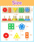 Montessori Toys for 1 2 3 Year Old Boy Girl, Toys for Ages 2-4 0-2 Toddlers Kids Baby, 1 2 Year Old Boy Girl Birthday Gifts, Wooden Learning Puzzl...