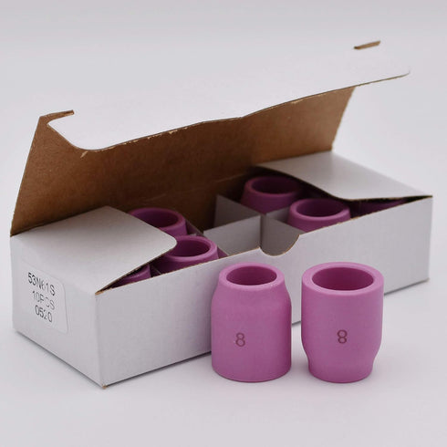 10PK TIG Gas Lens Alumina Nozzle Ceramic Cup 53N61S 8# ?1/2" For SR WP- 9/20 & SR WP-17/18/26 TIG Welding Torch...