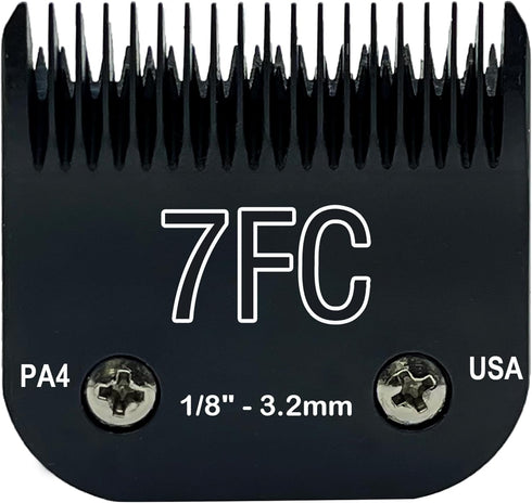 Detachable Steel Pet Dog Clipper Blades, Size-7FC, Compatible with Andis Cut Length 1/8"...