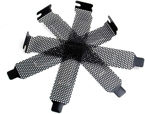 AUEAR, 10 Pack Black PCI Slot Cover Hard Steel Filter Blanking Plate with Screws...
