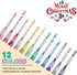 Double Line Outline Pens, 12 Colors Self-outline Metallic Markers, Shimmer Glitter Pens Set for Christmas Card Writing, Birthday Greeting, DIY Art...