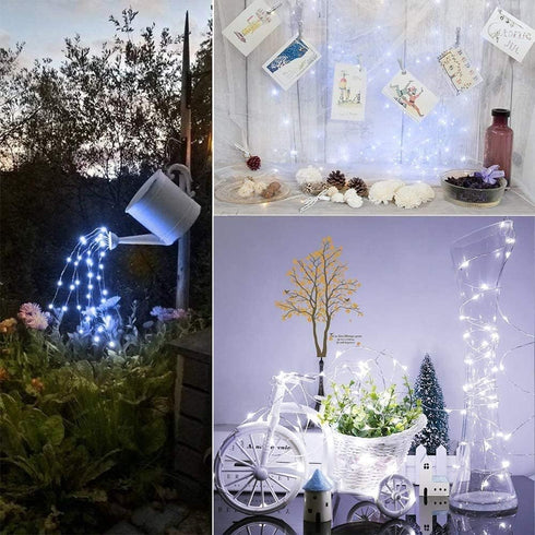 Lezonic Solar String Lights for Outside,2 Pack Total 240LED Solar Lights Outdoor Waterproof 24M/80Ft 8 Modes Outdoor Copper Wire Solar Fairy Light...