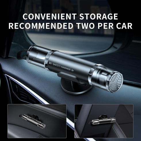2-in-1 Seat Belt Cutter and Car Window Breaker, Emergency Glass Breaking Gadget, Multi-Function Safety Hammer, Vehicle Escape Tool, Spring Loaded ...