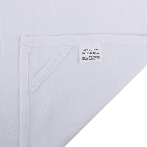 DG Collections 100% Cotton Flour Sack Towels – 12 Pack, 27x27 Inches, White, Lint-Free, Pre-Washed, Hemmed Edges – Reusable Kitchen Towels for Cle...