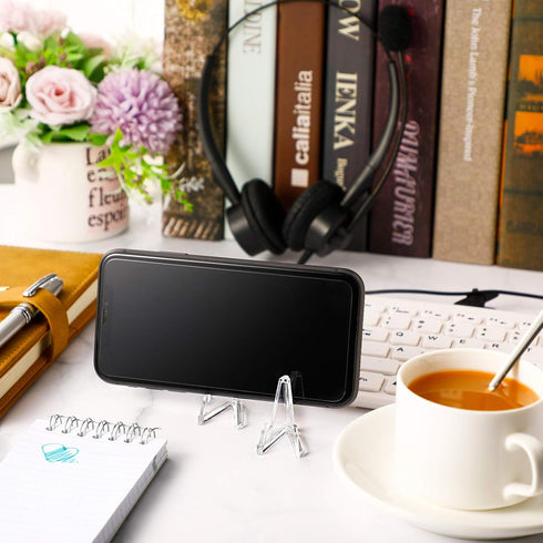 Jetec Coin Stand Mini Acrylic Easel Stands Coin Display Easel Holder for Displaying Coins Pocket Watches Capsules Challenge Medals, 1.4 Inch Tall ...