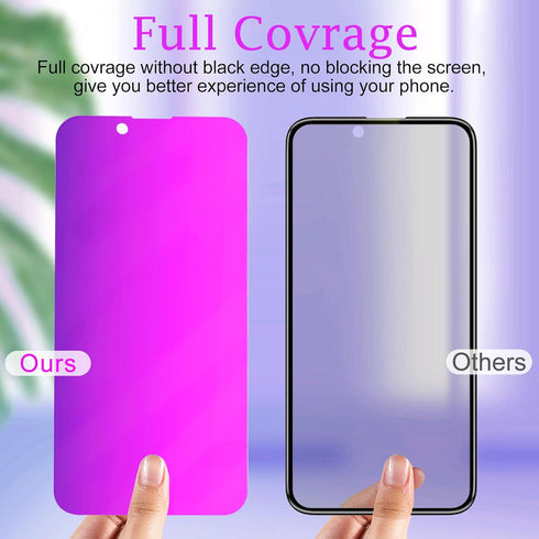 Compatible with iPhone 14 / 13 / 13 Pro Privacy Screen Protector 28 Degree Anti-Spy Tempered Glass Gradient colorful Full Coverage Case Friendly B...