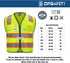 9 Pockets High visibility Class 2 Safety Vest?Hi Vis Vest with 2 inch wide Reflective Strips security vest with Zipper construction work vest for ...
