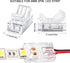 40 Pieces RGB LED Light Strip Connectors Unwired Gapless Solderless Adapter Terminal Extension Waterproof LED Light Adapter Transparent Led Strips...