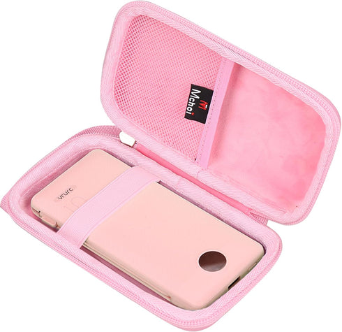 Mchoi Hard Case Suitable for VRURC Portable Charger, Waterproof Shockproof Portable Charger Power Bank Carrying Protective Case, Case Only, Pink.....