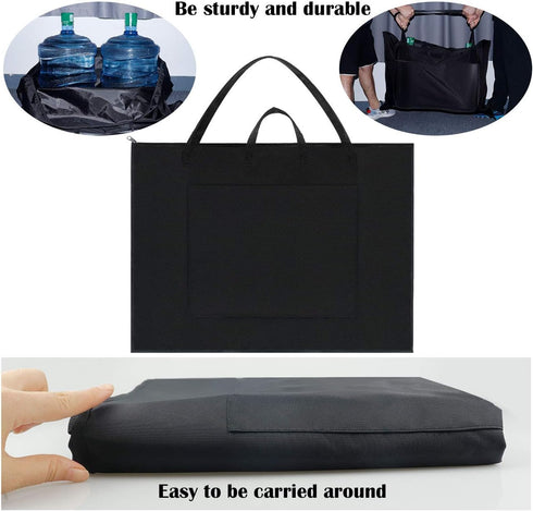 BUSOHA Large Art Portfolio Tote Bag with Nylon Shoulder,24"X 36" Light Weight Waterproof Poster Board Storage,Portfolio Folder for Artwork Poster,...