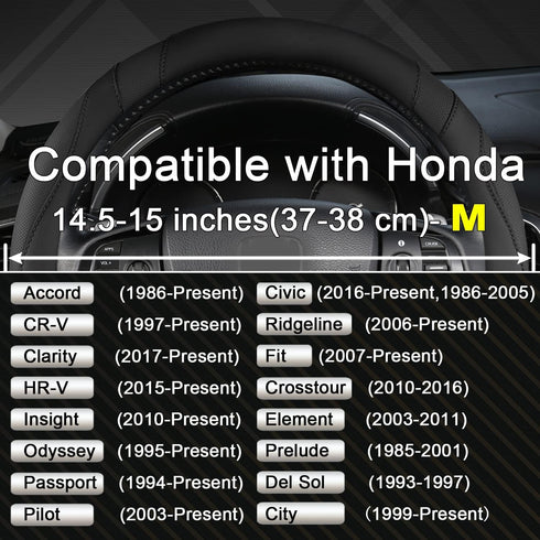 West Llama Customized Auto Car Steering Wheel Cover for Honda (Black)...