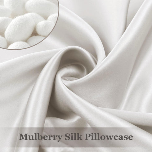 Adubor Silk Pillow Case, 23 Momme 6A Grade Fibers, 900 Thread Count, Mulberry Silk Pillow Case for Hair and Skin Health, with Hidden Zipper (Queen...