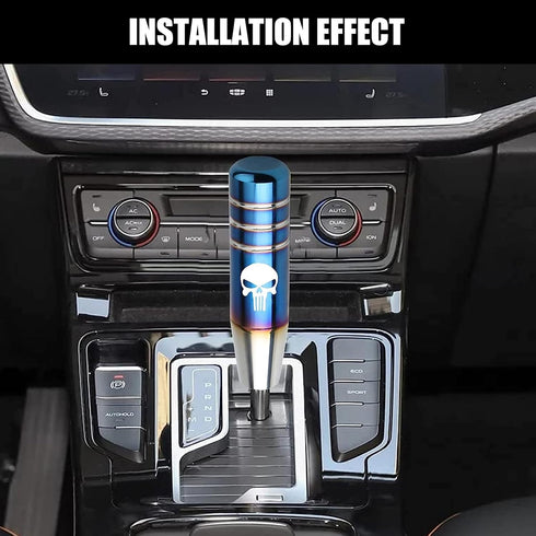 Pack-1 Gear Stick Shifter Knobs, Skull Aluminum Alloy Weighted Gear Lever, Metal Stick Shifter Handle for Most Automatic Manual Vehicle (Multicolo...