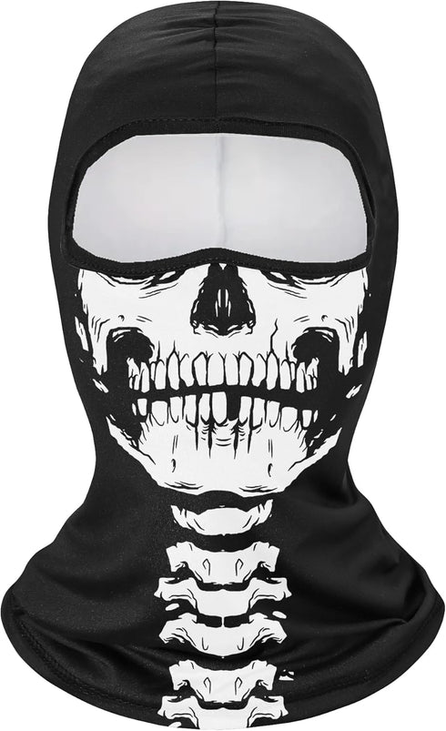 3D Balaclava Mask Full Face Mask Hood Mask Ghosts Skull Mask Men Women for Ski Hunting Motorcycle Cycling...