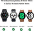 No Gaps Band Compatible with Samsung Galaxy Watch 6/5/ 4 40mm 44mm, Genuine Leather with Silicone Replacement Bracelet Bands Strap for Galaxy Watc...