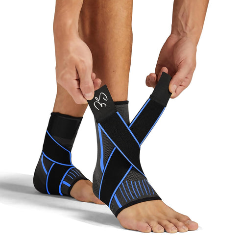1 Pair Ankle Brace with Ankle Strap for Men & Women: Plantar Fasciitis Relief, Ankle Support, Neuropathy Pain Relief, Achilles Tendonitis, Ankle/F...