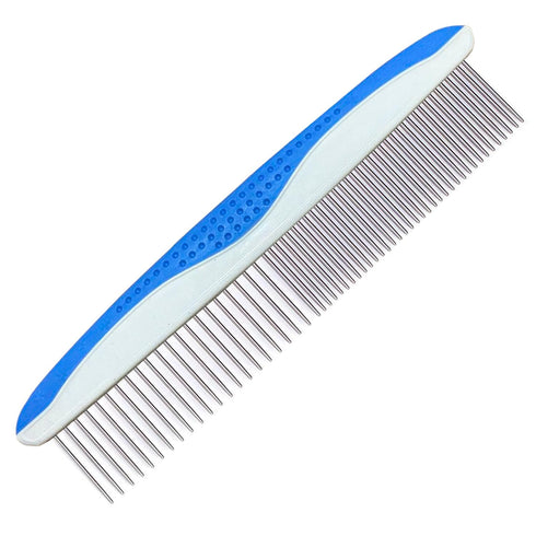 Dog Comb to Remove Tangles and Knots, Cat Comb with Stainless Steel Teeth and Non-Slip Handle, Dog combs for grooming matting for Long Haired Dog,...