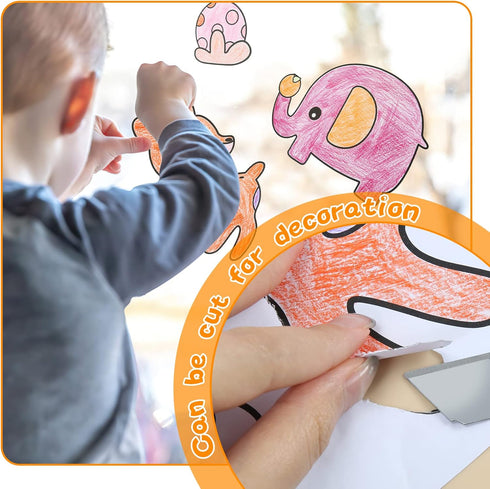 Children's Drawing Roll, Coloring Paper Roll for Kids, Drawing Paper Roll DIY Painting Drawing Paper, Color Filling Paper, Sticky Drawing Art supp...