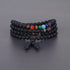 COAI 108 Japa Mala 7 Chakra Stone Wrap Bracelet Necklace...