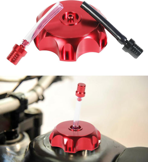 VARGTR CNC Aluminum Gas Fuel Tank Cover Cap,Gas Fuel Tank Cap with Breather Valve,Car Accessories Fuel Tank Cap for SSR 125 DB10 DB14 SDG107 Probi...