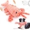 Mity rain Interactive Dog Toys, Wiggly Lobster Dog Toy to Keep Them Busy, Moving Dog Toys for Indoor&Outdoor, Rechargeable Floppy Pet Toys for Sma...