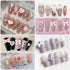 3D Pink Bow Nail Art Charms, 3D Assorted Bowknot Nail Charms Pearls Gems Cute Star Heart Butterfly Bow Planet Bear Nail Decoration with Pickup Too...