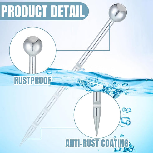 10'' Soil Probe Stainless Steel Soil Sampler Soil Moisture Probe for Lawn Plant Garden Farm Underground Soil Sampling Probing Moisture Meter Compa...