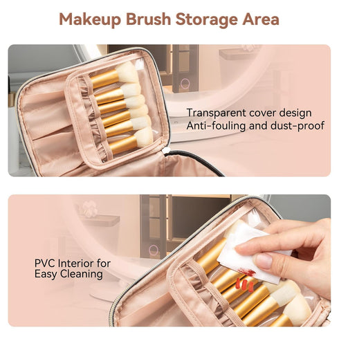 OCHEAL Makeup Bag, Large Capacity Travel Make Up Bag for Cosmetics Vertical Storage,Toiletry Bag for Skincare Makeup Organizer Bag...