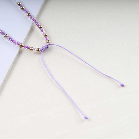 Boho Beaded Anklet Bracelets Purple Beads Woven Chain Anklet Beach Braided Woven Ankle Bracelet Seed Beads Foot Chain Jewelry for Women...