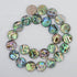 16mm Natural Abalone Shell Flat Coin Beads Strand 16 Inch Jewelry Making Beads...