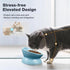 Elevated Cat Bowl, Ceramic Tilted Cat Food Bowl, Anti Vomiting, Stress Free on Neck and Spine, Spill-Proof, Anti-Tipping, Dishwasher Safe, Raised ...