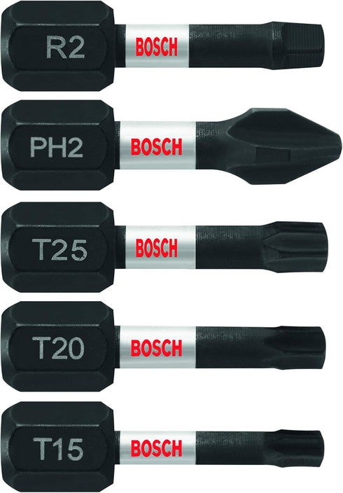 BOSCH ITV105 5 pc. Impact Tough 1 In. Screwdriving Bit Set...