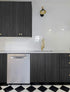 15.7"X118" Black Wood Wallpaper Peel and Stick Fishbone Textured Wood Contact Paper Self Adhesive Removable Wallpaper Waterproof Wallpaper for Bed...