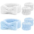 6 Pcs Makeup Headband,Headband For Washing Face,Spa Headband For Washing Face And Matching Wristbands,Cute Style, Teen Girls Fuzzy Skincare Headba...