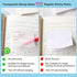 600 Sheets Transparent Sticky Notes, 3 x 3 inch Clear See Through Sticky Notes and Translucent Writable Book Tabs, Annotation kit, for Book Annota...