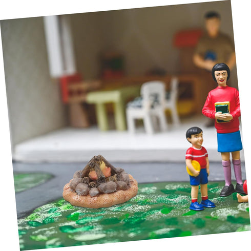 Miniature Bonfire Resin Fake Fire Micro Campfire Model Miniature Decoration Miniature Fire Miniature Things Trinkets Accessories Decorations Manua...