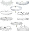 LINKY 10pcs White Lace Choker Necklace Women Jewelry Set...