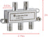 GE 4-Way Coaxial Cable Splitter, 5-900 Mhz Range, RG59 RG6 Coax Compatible, Audio, Video, Works with HD TV, Cable, Amplifiers, Amplified Antennas,...