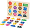 Shape Puzzles Wooden Puzzles for Toddlers, Peg Puzzle Montessori Shape Sorter Toys Wooden Shape Board Puzzles, Preschool Learning Educational Toy ...