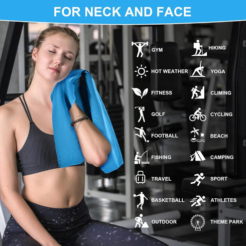 U-pick Cooling Towels for Hot Weather, Soft Instant Cold Breathable Towel, Chilly Rags for Neck, Sweat Towels for Gym, Yoga, Golf, Tennis, Workout...