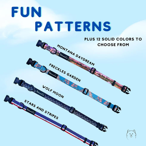 ShawnCo Dream Walk Dog Collar- Premium, Adjustable and Comfortable Pet Collar for Small, Medium, Large and Extra Large Dogs (S, Oceanic Blue)...