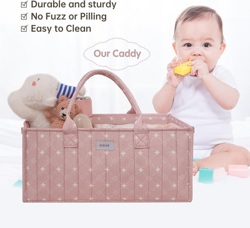 Baby Diaper Caddy Organizer,Stylish Organizer & Storage for Baby Essentials,Gift for Baby Shower, Baby Registry Must Have for a gift for both new ...